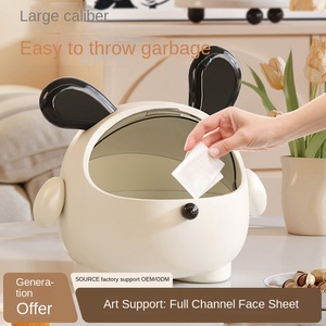 Công Suất Lớn Dễ Thương Máy Tính Để Bàn Thùng Rác Có Thể Nắp Mini Đa-Chức Năng Lưu Trữ Hộp Cho Hộ Gia Đình Sử Dụng Cao Cấp Văn Phòng Chất Thải Thùng - Product Image 3