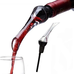 Dericsson Classic <b>Silicone</b> <b>Rubber</b> Black Wine Decanter Aerator Stopper Gift Set Bar Accessories for Lovers - Product Image 1