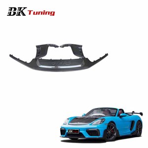 BK Tuning 718 Cayman Boxster GT4RS Style lèvre de pare-chocs avant en carbone sec tablier de séparation avant pour Porsche 981 982 <span class=keywords><strong>GT4</strong></span> <span class=keywords><strong>RS</strong></span> lèvre avant - Product Image 1
