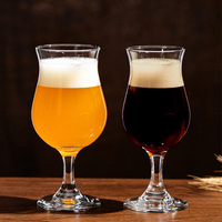 Verre à bière classique belge en gros, verre à bière tulipe à tige courte pour dégustation, tasse à bière artisanale pour hôtel, bar, fête, mariage
