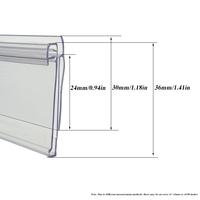 Bande de billet en PVC économique personnalisée en usine Porte-étiquette UPC Porte-étiquette de moulage d'étiquette de prix avec lentille de protection transparente et poignée promotionnelle