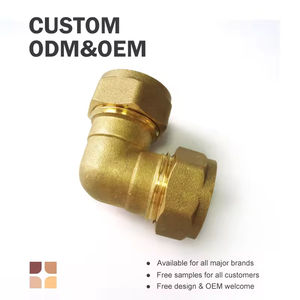 Les raccords de réfrigération de série de compression en laiton de tuyau de cuivre de sortie d'usine incluent l'union, le coude et le té - Product Image 3