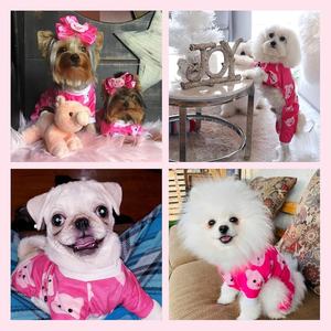Hund Pyjama Welpe Onesies Kleine Hunde Weiche Pjs Mantel Katzen bekleidung Bequemes Haustier Weihnachts kleidung Outfit <span class=keywords><strong>Doggie</strong></span> Bodysuit Mode - Product Image 5