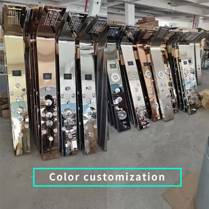 Zeitgenössisches modernes Badezimmer Wasserfall Wasserhahn Wand montage Regen dusch paneel Bodenst änder System Massage bildschirm für den Wohnungs gebrauch - Product Image 4