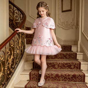 Abito da Principessa di Alta Qualità con Ricami per Feste di Compleanno, <span class=keywords><strong>Vestito</strong></span> da Cerimonia per Bambine, Abbigliamento per Bambini all'Ingrosso - Product Image 3