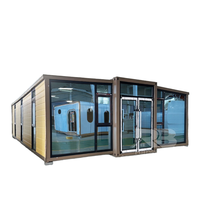 Maison conteneur préfabriquée extensible en acier de 40 pieds sur 20 pieds, écologique, économe en énergie, portable, de luxe, pour hôtel ou villa