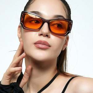 Gafas de Sol Cuadradas de Moda 2022, Color Blanco Té, Protección UV400, Estilo Ojo de Gato, Punk, para Hombre y Mujer - Product Image 2