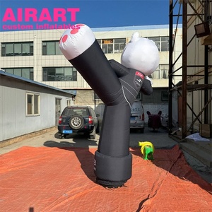 Grande Mascotte Gonfiabile a Forma di Tigre per Promozioni di Scuole di Arti Marziali - Product Image 4