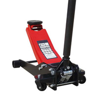 Cric de service hydraulique rapide DJ 3 tonnes noir/rouge en acier allié, hauteur max. 490 mm, garantie 3 ans pour voiture/camion/camping-car