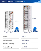 Deye BOS-GM5.1 tegangan tinggi ESS LiFePO4 paket baterai 20kWh 30kWh 50kWh 100kWh baterai Lithium Ion Deye