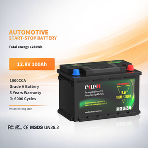 Fabrieksdirect 12.8V 100Ah LiFePO4 Autostartbatterij met 400CCA 600A piekstroom, 2 jaar garantie, 6000 cycli - Product Image 1