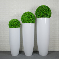 Pots et jardinières en fibre de verre personnalisés, motif carré, pour la décoration des plantes d'extérieur et d'intérieur