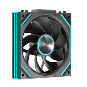 Ventilador de caja ARGB de 120 mm Jungle Leopard V2SE para bloques de construcción, accesorios de escritorio en blanco y negro, ventiladores con función de giro bidireccional. - Product Image 1