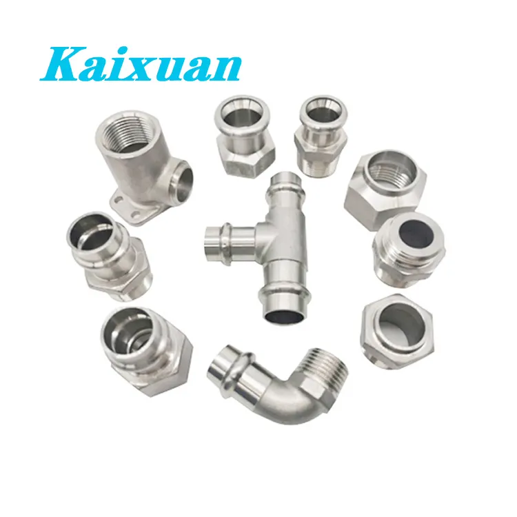 stainless steel custom casting press fitting ss304 316 male threaded pipe nipple for plumbing press fitting