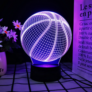 Hersteller 3D Acryl Nachtlicht Basketballs piele Player Lampen LED Smart Home Lights 7 Farbwechsel für Kinder - Product Image 5