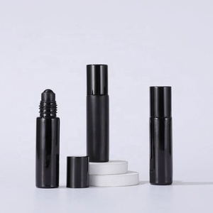 ขวดน้ำหอมเปล่าสำหรับบรรจุน้ำมันหอมระเหยขนาด 10 มล. ขวดแก้วสีดำขุ่นแบบโรลออน - Product Image 2