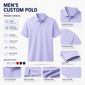 Polo de Rendimiento para Hombre con Logotipo Personalizado, 170G, 15% Spandex, Elástico en 4 Direcciones, Transpirable, Estilo Casual de Negocios, Venta al Por Mayor, Tallas S-4XL, Color Ébano - Product Image 4