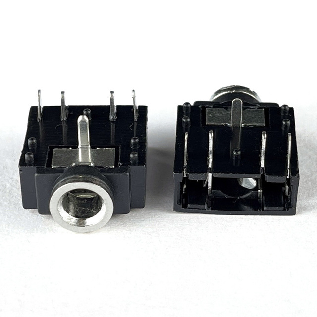 PJ307 Plug-in PBT Copper PCB Headphone Jack 3.5mm Dual-Channel Three-Pin Five-Pin Board-Type Audio RoHS