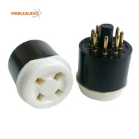 Adaptador de 8 Pines a 4 Pines para Tubos de Vacío Mable Audio GZS8-C4-G, Conector de Baquelita para Tubos de Vacío, Pines Dorados