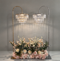 Accessoires de mariage, barre lumineuse en cristal acrylique, décoration de fête de mariage, fond de scène, allée, chemin, lustre, lumière de mariage