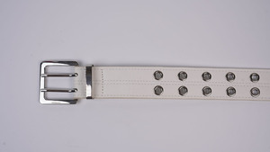 Cintura in Pelle PU Stile Punk Chic con Doppi Occhielli in Lega per Uomo e <span class=keywords><strong>Donna</strong></span> Jeans <span class=keywords><strong>Cowboy</strong></span> Western Moda Designer Larghezza 4cm Lunghezza 115cm - Product Image 2