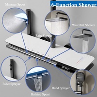 Ensemble de douche intelligent du fabricant avec affichage numérique, panneau de douche avec jets dorsaux massants SPA et système thermostatique Douche Spa