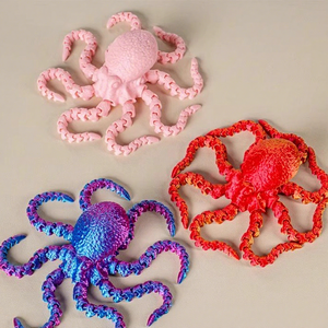 Wholesale 3D Printed Octopus Squid Animal Models with Movable Joints Customizable OEM Children's Toys Made of Plastic - Product Image 4