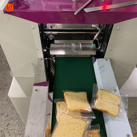 Machine à emballer horizontale pour oreiller chignon azote burger hamburger machine à emballer des tranches de pain grillé pita croissant toast pain