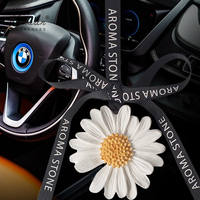 Assiette en céramique fleur de marguerite avec corde désodorisant à l'huile essentielle naturelle suspendu plâtre parfumé pierre placard de voiture tiroir à vêtements