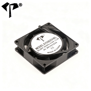 מאוורר קירור <span class=keywords><strong>AC</strong></span> מדגם SYD/OEM YD8025HBL, 80*80*25 מ\\\"מ, מנוע אינדוקציה בעל מיסב כדורי, מנוע בעל קוטב מוצל, רעש נמוך 33 דציבל, 110/220/380 וולט, 2400 סל\\\"ד - Product Image 2