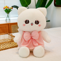 Peluche de chat princesse super douce et de haute qualité, adorable, respectueuse de la peau, avec nœud papillon, plusieurs tailles, vente en gros d'usine, personnalisable