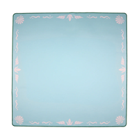 Tapis de table Mahjong tendance, carré, antidérapant, en néoprène, avec motifs floraux, étoiles de mer et soleil, pour la décoration de fêtes à domicile
