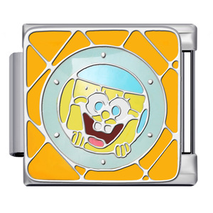 SpongeBob SquarePants Titanium Steel Modular Bracelet Charms Mixed Shapes DIY Jewelry Set For Bracelet Making - Product Image 2