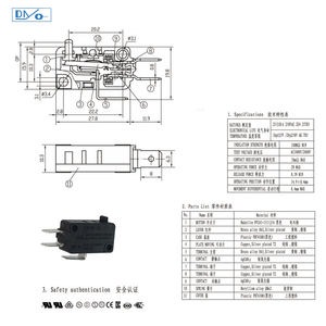 Commutateur de base fiable sûr KW3A 16A, le <span class=keywords><strong>grand</strong></span> commutateur d'écart à courant continu peut être fourni, utilisé dans les appareils ménagers, etc. - Product Image 5