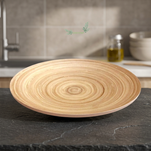 Assiette décorative ronde en bambou filé écologique, modèle 2026, best-seller, pour cuisine, fêtes et barbecues, Vietnam - Product Image 1