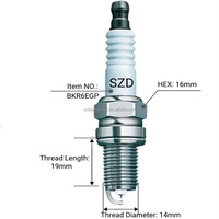 Accessoires automobiles, bougies d'allumage en iridium à fil fin K6RTI BKR6EIX-11 pour BYD F3 G3 L3, pièces de rechange pour moteur, pièces automobiles