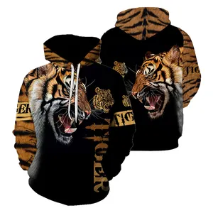 Pull à capuche avec impression numérique 3d en tissu de haute qualité The Lion King pour hommes