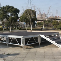 Scène mobile en aluminium, plateforme de scène pliable, support de scène OEM pour concerts en plein air et en intérieur