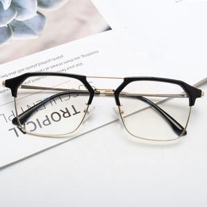<strong>Bril</strong> Frames Fengchao Fabrikant Half Wenkbrauw Metalen Vierkante Optische Frames <strong>Bril</strong> Anti Blauw Licht <strong>Bril</strong> Voor Unisex - Product Image 1