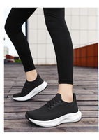 Sneakers unisexes en mesh, lacets, respirantes, semelle épaisse, légères, confortables, chaussures de marche décontractées