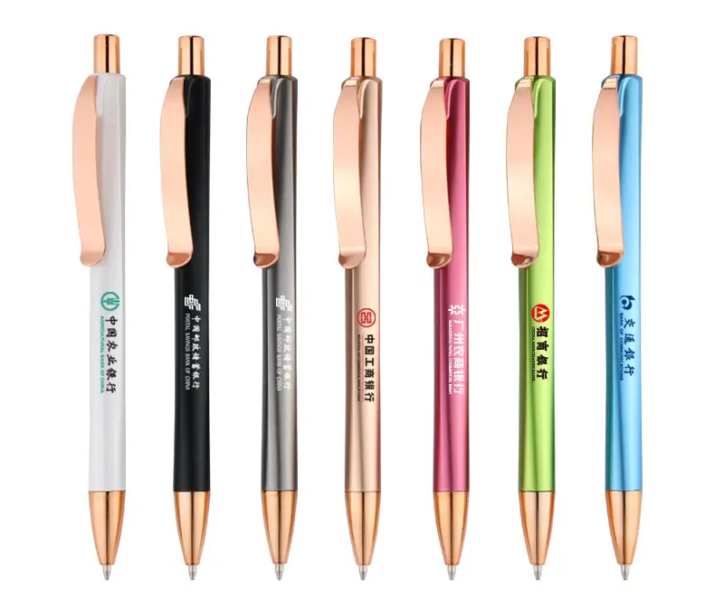 custom ballpoint pen primary and secondary school students writing practice metal press office pen advertising marker