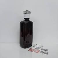 Bouteille en plastique PET Quagen Tris de 473 ml (16 oz) avec bouchon, joint en aluminium, livret et boîte pour 12 bouteilles de 16 oz