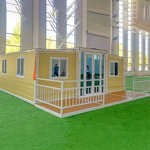 Maison mobile préfabriquée extensible, conteneur habitable, 2 à 5 chambres, bureau, structure en acier galvanisé, écologique, moderne - Product Image 1