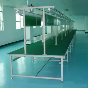 Customized size Workshop Assembly Line Anti-static Operation Workbench ESD Aluminum Working Table With Lamp