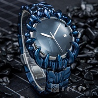 Montre de luxe en gros, design personnalisé, griffe torsadée unique, mouvement japonais, montres à quartz en acier inoxydable pour hommes