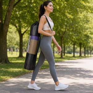 Yiwu Mitai Luggage Thickened Oxford <b>Yoga</b> Mat <b>Bag</b> Mesh Drawstring Backpack Portable for Fitness Storage - Product Image 3