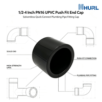 Bouchon d'extrémité à raccord rapide en UPVC PN16 de 1/2 à 4 pouces, sans solvant, pour tuyauterie de plomberie, vente en gros d'usine