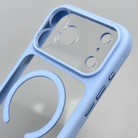 JOYPORODO B493 Étui de téléphone magnétique transparent en PC de haute qualité pour iPhone 15 16 17 18 Pro Max