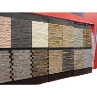 Panneaux de pierre ardoise moderne en polyuréthane, carreaux de pierre artificielle pour revêtement mural, pierre PU pour cheminée et mur extérieur
