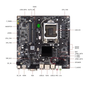 OEM <span class=keywords><strong>Mini</strong></span> <span class=keywords><strong>ITX</strong></span> H61 ordenador base 128 GB DDR3 RAM 2ª/3ª generación LGA1155 <span class=keywords><strong>PC</strong></span> de escritorio todo en uno personalizado para I5 CPU Max - Product Image 2